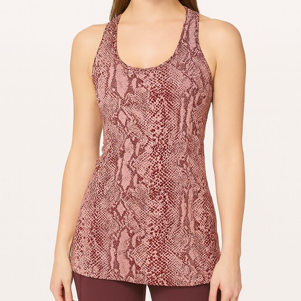 LULULEMON Cool Racerback Desert‎ Snake Bark Berry Multi Size 8
